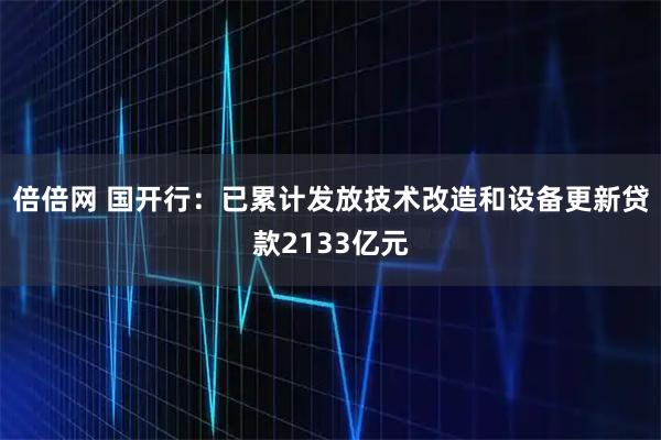 倍倍网 国开行：已累计发放技术改造和设备更新贷款2133亿元