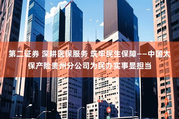 第二证券 深耕医保服务 筑牢民生保障——中国太保产险贵州分公司为民办实事显担当