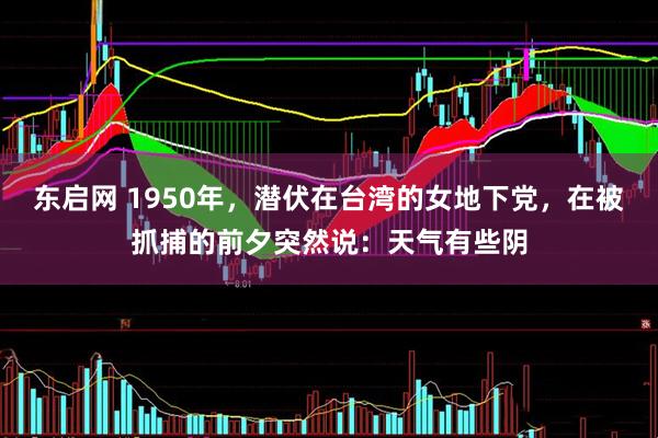 东启网 1950年，潜伏在台湾的女地下党，在被抓捕的前夕突然说：天气有些阴